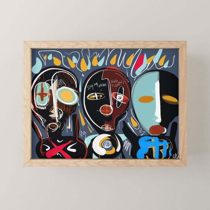 Say my name street art brut painting Mini Art Print Gallery Image 1
