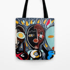 Say my name street art brut painting Tote Bag Gallery Image 1