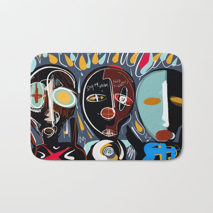 Say my name street art brut painting Bath Mat Gallery Image 1