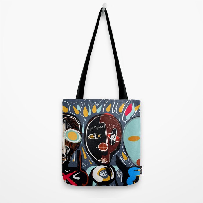 Say my name street art brut painting Tote Bag Gallery Image 2