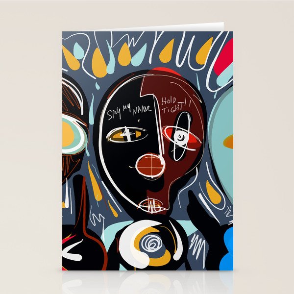 Say my name street art brut painting Stationery Card Gallery Image 2