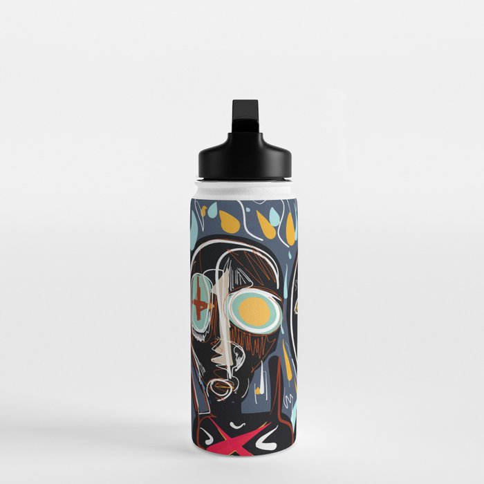 Say my name street art brut painting Water Bottle Gallery Image 3