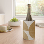 Mid Century Modern Mustard Graphic Wine Chiller Gallery Image 4