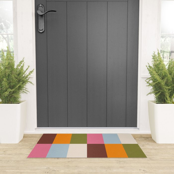 Color Block Stripes Welcome Mat Gallery Image 3