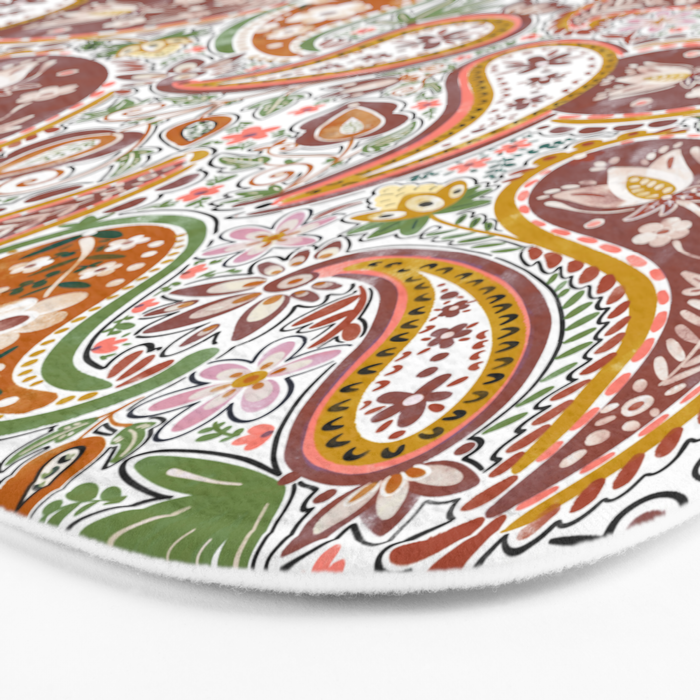 Rustic Paisley Delight Bath Mat Gallery Image 3