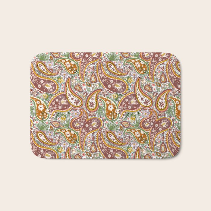 Rustic Paisley Delight Bath Mat Gallery Image 1