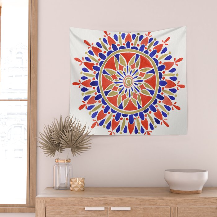 Mandala - America Palette Wall Tapestry Gallery Image 2