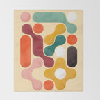 Color pops - mid century style  Throw Blanket Gallery Image 2