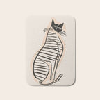 Abstract Cat in Lines Bath Mat Gallery Image 1