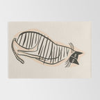 Abstract Cat in Lines Rug Gallery Image 2