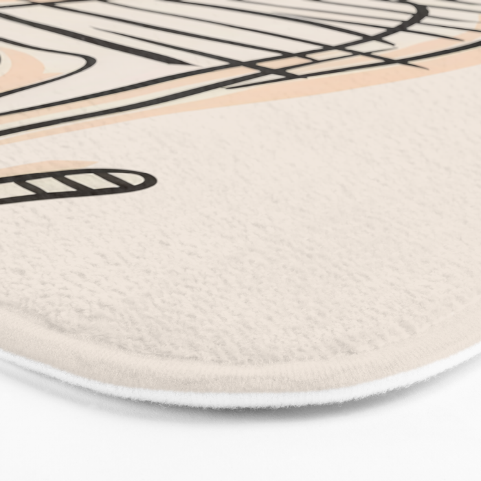 Abstract Cat in Lines Bath Mat Gallery Image 3