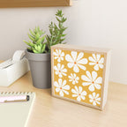 Retro Daisy Pattern - Golden Yellow Mini Art Print Gallery Image 2