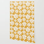 Retro Daisy Pattern - Golden Yellow Wallpaper Gallery Image 2