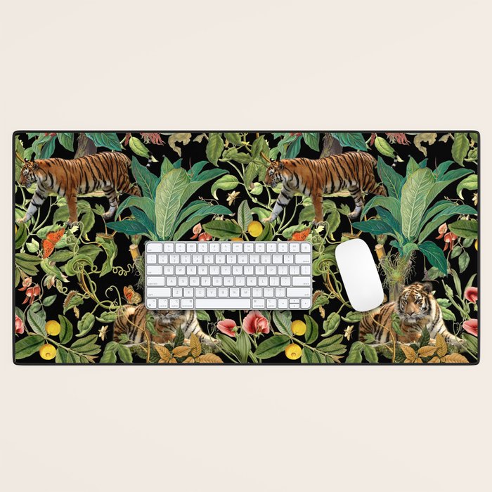 TIGER IN THE DARK JUNGLE Desk Mat Gallery Image 1