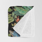 TIGER IN THE DARK JUNGLE Throw Blanket Gallery Image 3