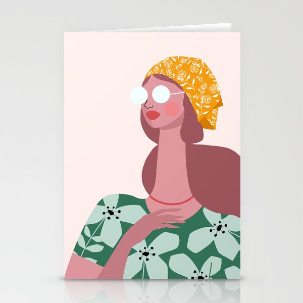 Spring Scarf Stationery Card Gallery Image 1