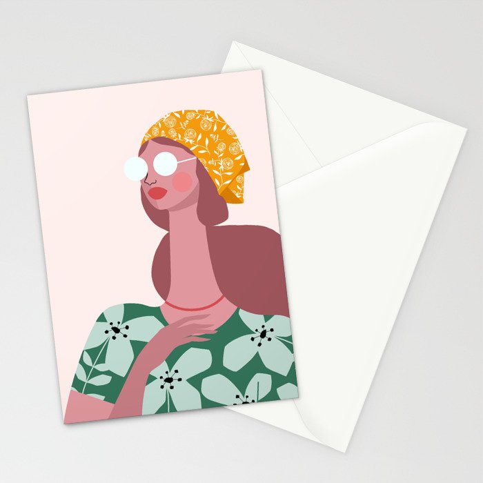 Spring Scarf Stationery Card Gallery Image 2