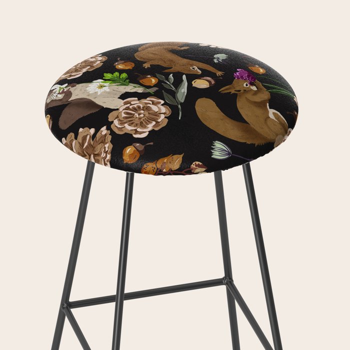 Squirrel flowering dark meadow Stool Gallery Image 2