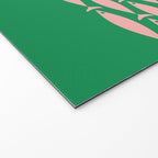 Fish Stripe Minimal Mid Century Modern Green and Pink Welcome Mat Gallery Image 2