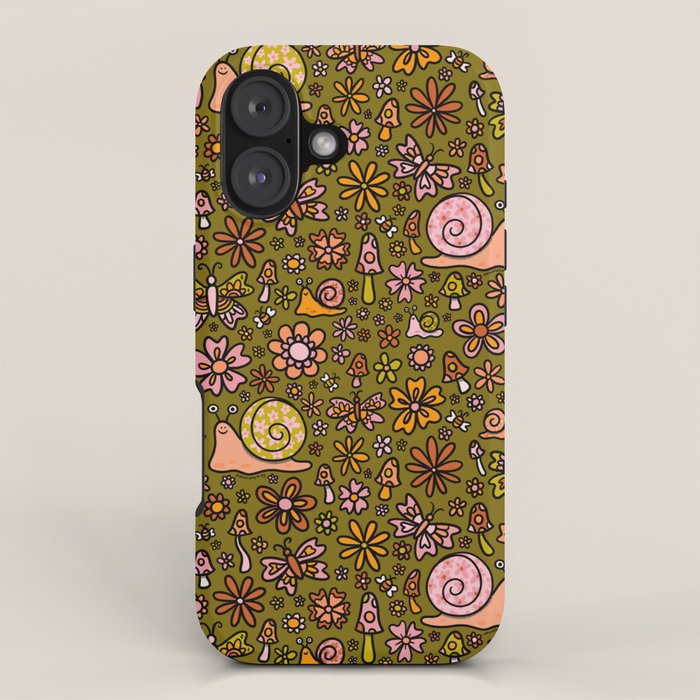 Spring Snail Print iPhone Case Gallery Image 1