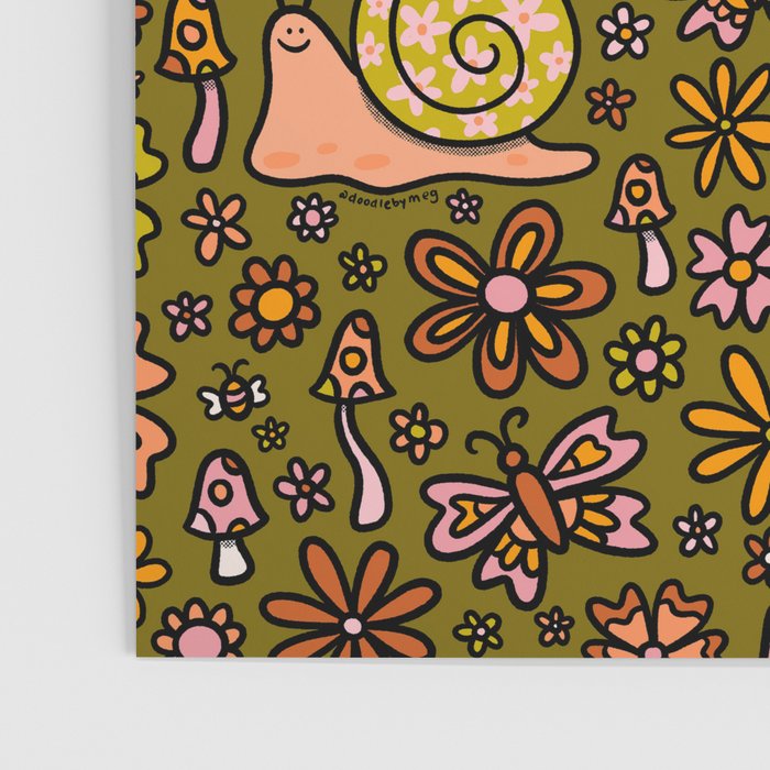 Spring Snail Print Poster Gallery Image 3