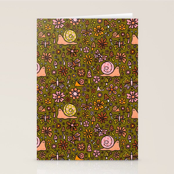 Spring Snail Print Stationery Card Gallery Image 2
