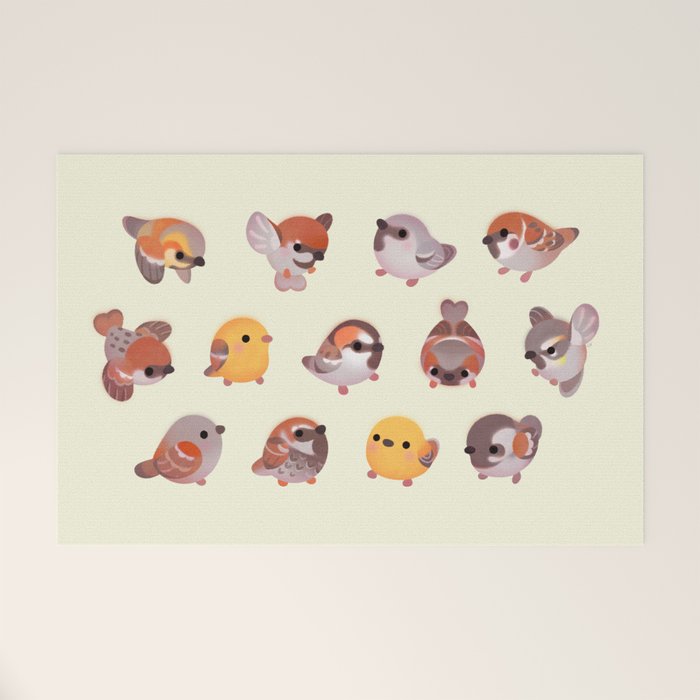 Sparrow (Passer) Welcome Mat Gallery Image 1