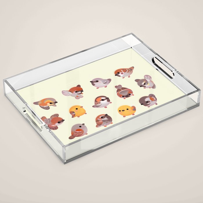 Sparrow (Passer) Acrylic Tray Gallery Image 1
