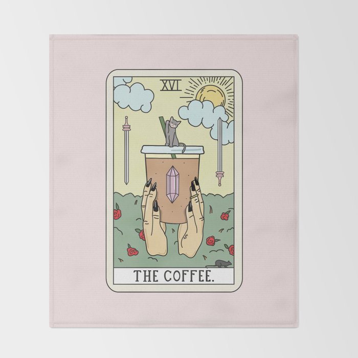 COFFEE READING Throw Blanket Gallery Image 2