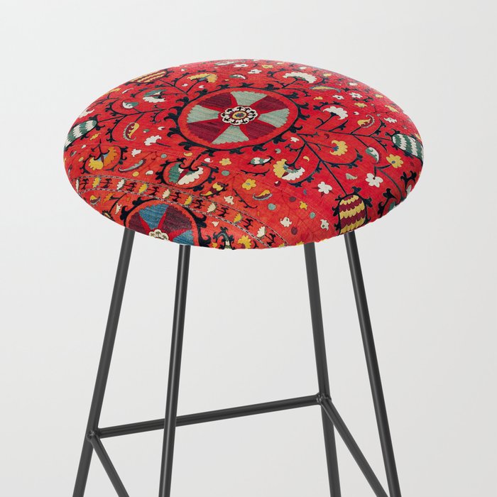 Lakai Suzani Samarkand Uzbekistan Embroidery Print Stool Gallery Image 2
