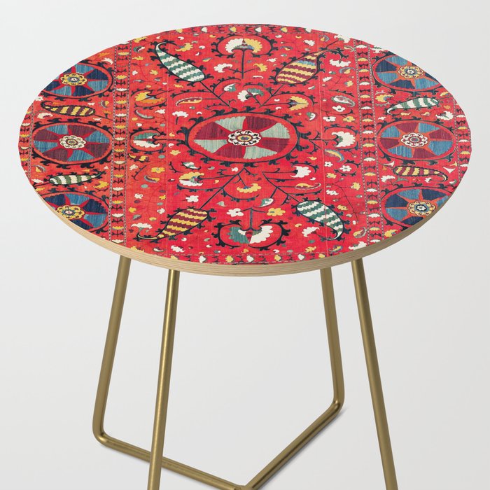 Lakai Suzani Samarkand Uzbekistan Embroidery Print Side Table Gallery Image 2