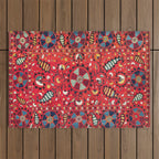 Lakai Suzani Samarkand Uzbekistan Embroidery Print Outdoor Rug Gallery Image 1