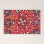 Lakai Suzani Samarkand Uzbekistan Embroidery Print Welcome Mat Gallery Image 1