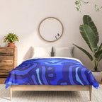 Authentic Aboriginal Art - Blue Campsites Comforter Gallery Image 3