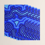 Authentic Aboriginal Art - Blue Campsites Wrapping Paper Gallery Image 3