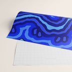 Authentic Aboriginal Art - Blue Campsites Wrapping Paper Gallery Image 2