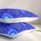 Authentic Aboriginal Art - Blue Campsites Pillow Sham Gallery Image 3