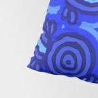 Authentic Aboriginal Art - Blue Campsites Pillow Sham Gallery Image 4