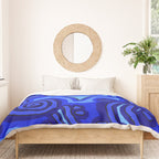Authentic Aboriginal Art - Blue Campsites Duvet Cover Gallery Image 3