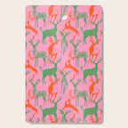 Vintage christmas deer animal art pattern Cutting Board Gallery Image 1