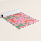 Vintage christmas deer animal art pattern Yoga Mat Gallery Image 2