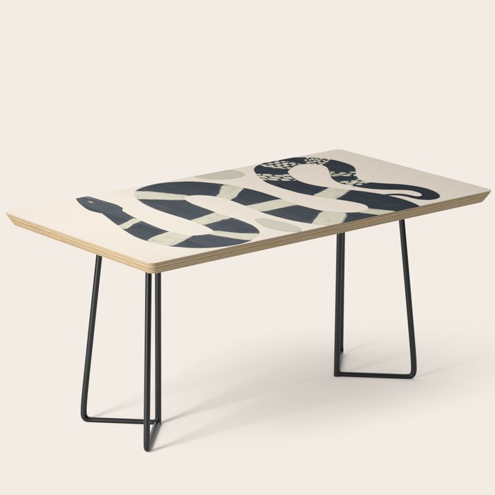 Black and White Snake Coffee Table Gallery Image 1