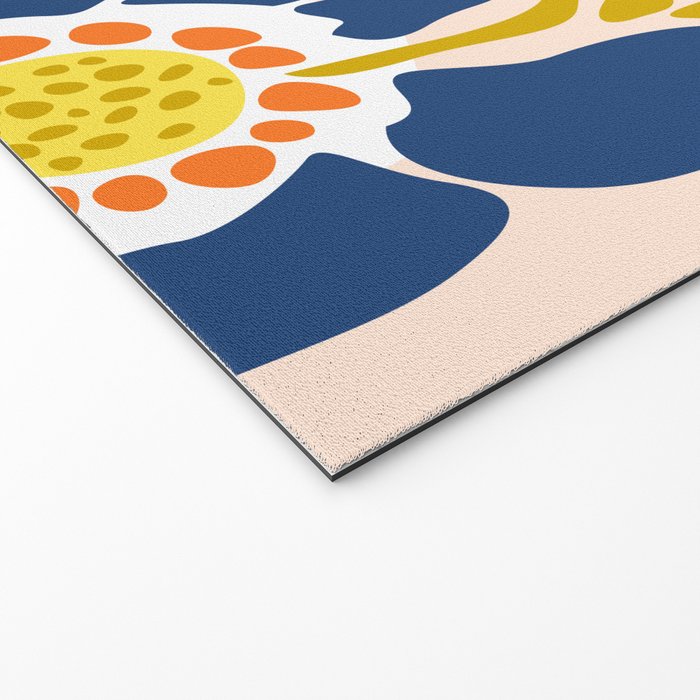 Modern floral illustration; Backyard flower Welcome Mat Gallery Image 2
