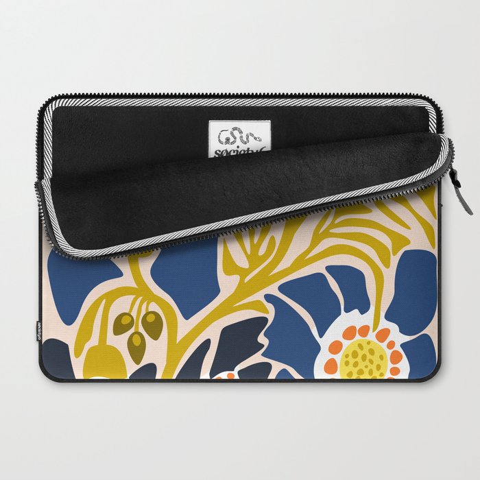Modern floral illustration; Backyard flower Laptop Sleeve Gallery Image 2