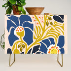 Modern floral illustration; Backyard flower Credenza Gallery Image 1