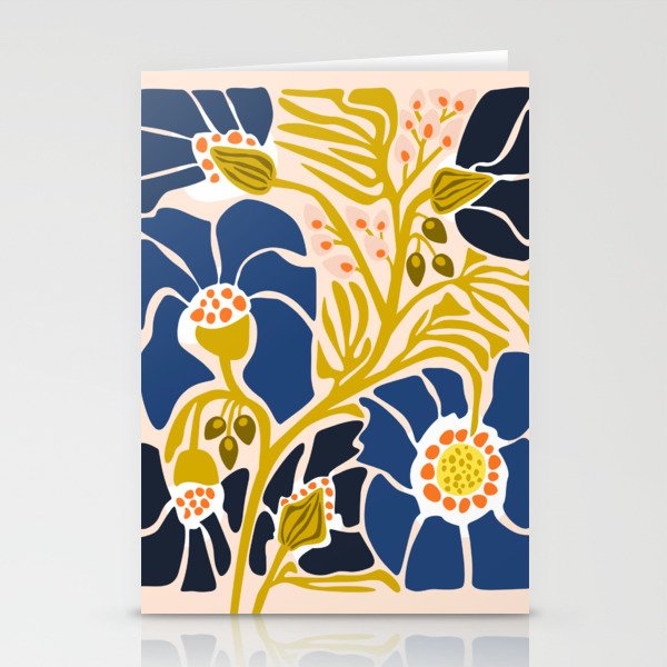 Modern floral illustration; Backyard flower Stationery Card Gallery Image 2