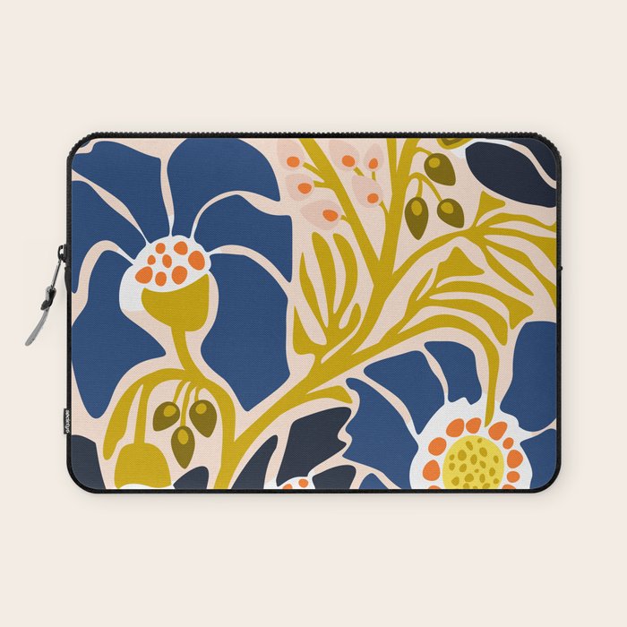 Modern floral illustration; Backyard flower Laptop Sleeve Gallery Image 1
