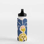 Modern floral illustration; Backyard flower Water Bottle Gallery Image 3