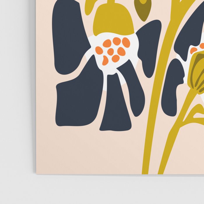 Modern floral illustration; Backyard flower Poster Gallery Image 3