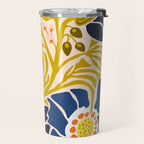 Modern floral illustration; Backyard flower Travel Mug Gallery Image 2